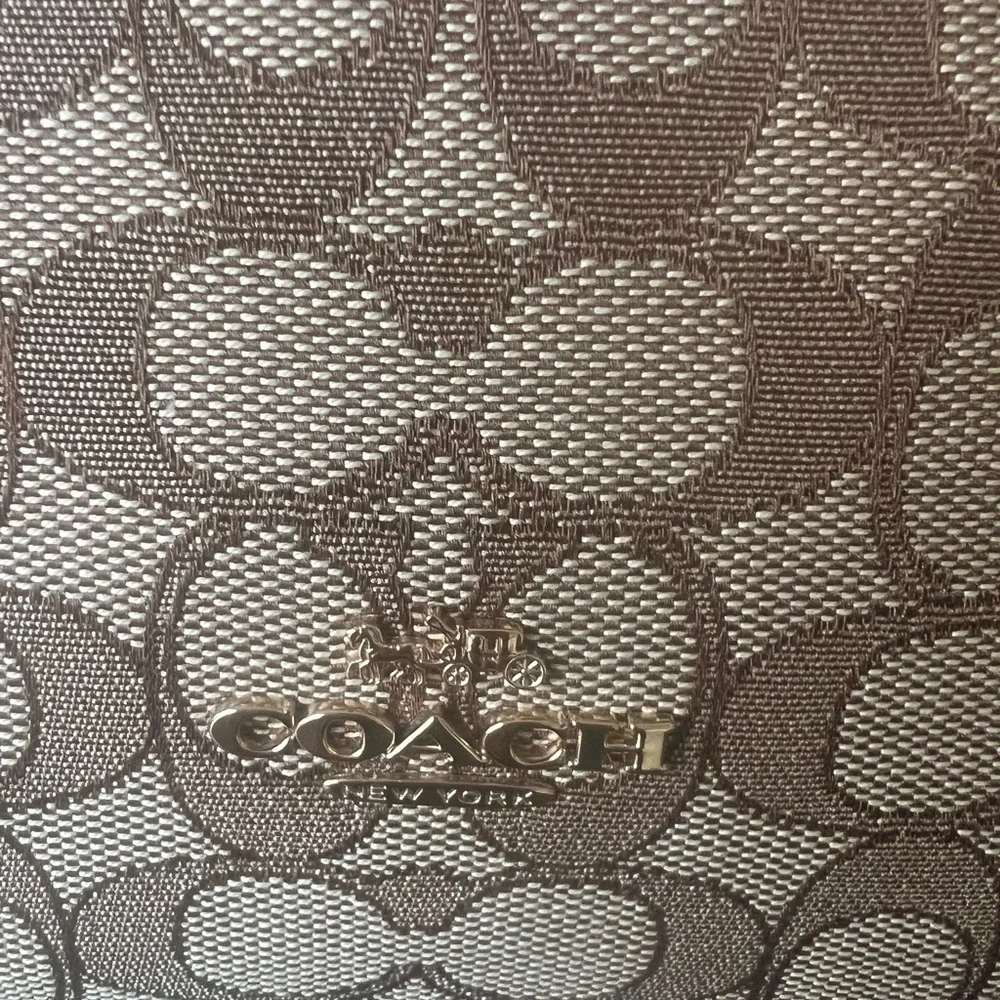 Coach Brown Signature Jacquard & Leather Crossbody Dufflette Shoulder Bag - Picture 5 of 11